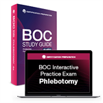 BOC Phlebotomy Study Guide 4th Ed and BOC Phlebotomy (PB) Interactive Practice Exam Bundle